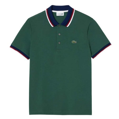 Front - Lacoste Mens Mini Pique Stretch Regular Polo Shirt