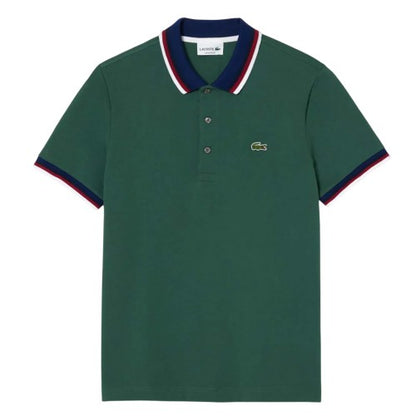 Front - Lacoste Mens Mini Pique Stretch Regular Polo Shirt