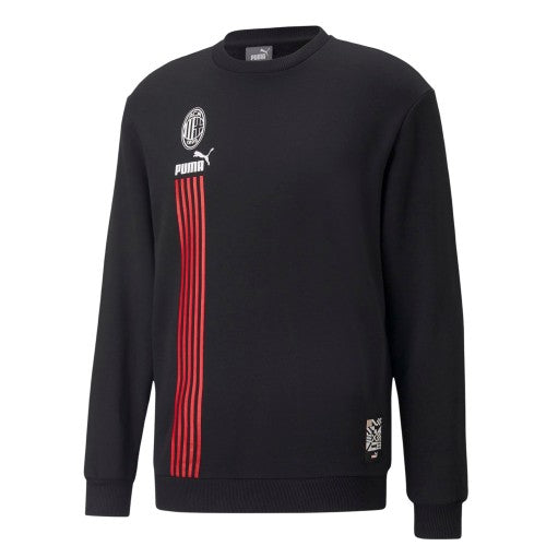 Front - Puma Mens Ac Millan Fc Ftblculture Crew Neck Sweatshirt