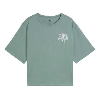 Front - Puma Womens/Ladies Class Cropped Relaxed Fit T-Shirt
