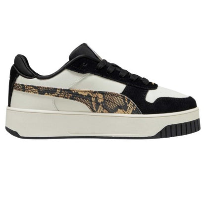 Front - Puma Womens/Ladies Carina Street Snake Leather Trainers