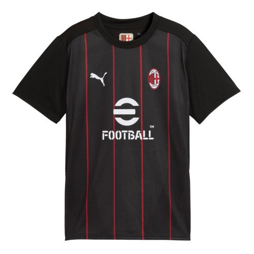 Front - Puma Childrens/Kids Prematch AC Milan Short-Sleeved Football Jersey