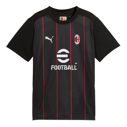 Front - Puma Childrens/Kids Prematch AC Milan Short-Sleeved Football Jersey