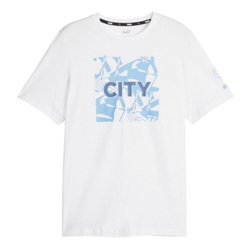 Front - Puma Unisex Adult Ftbl core Manchester City FC T-Shirt