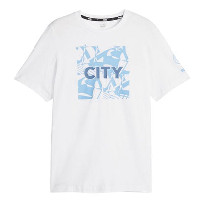 Front - Puma Unisex Adult Ftbl core Manchester City FC T-Shirt