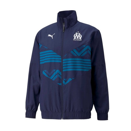 Front - Puma Mens Prematch Olympique De Marseille FC Track Jacket