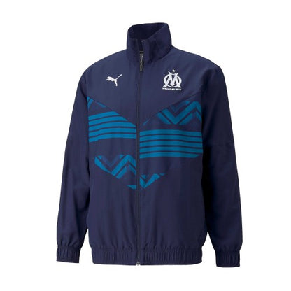 Front - Puma Mens Prematch Olympique De Marseille FC Track Jacket