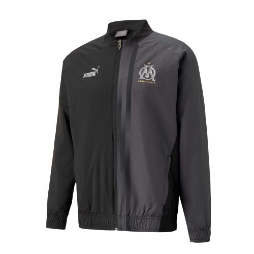 Front - Puma Mens Prematch Olympique De Marseille FC Track Jacket