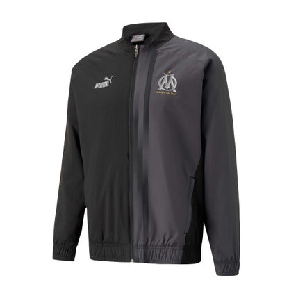 Front - Puma Mens Prematch Olympique De Marseille FC Track Jacket