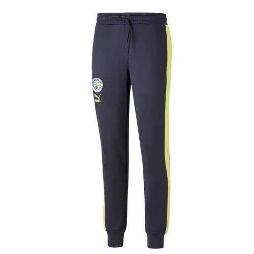 Front - Puma Mens Ftblheritage  T7 Manchester City FC Jogging Bottoms
