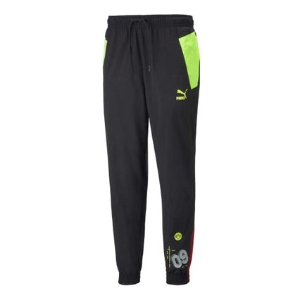 Front - Puma Mens Ftbl Statement Woven Borussia Dortmund Jogging Bottoms