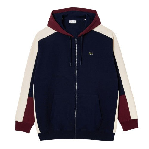 Front - Lacoste Mens Logo Full Zip Hoodie