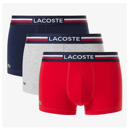 Front - Lacoste Mens Boxer Shorts (Pack of 3)