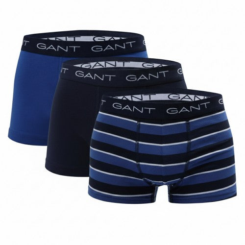 Front - Gant Mens Multi Stripe Boxer Shorts (Pack of 3)