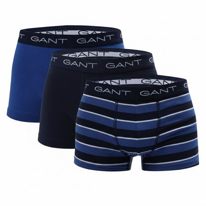 Front - Gant Mens Multi Stripe Boxer Shorts (Pack of 3)