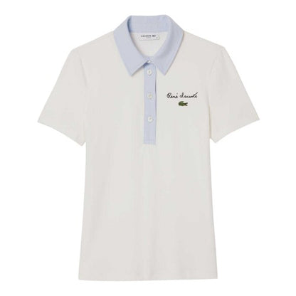 Front - Lacoste Womens/Ladies Linen Regular Polo Shirt