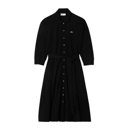 Front - Lacoste Womens/Ladies Piqué 3/4 Sleeve Polo Shirt Dress