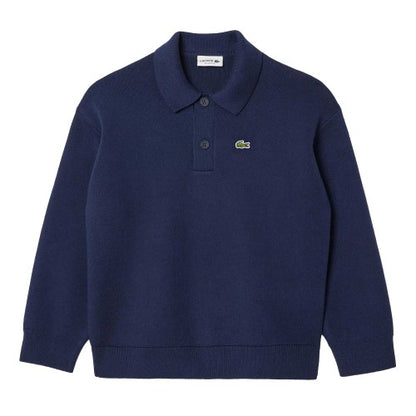 Front - Lacoste Childrens/Kids Long-Sleeved Polo Shirt