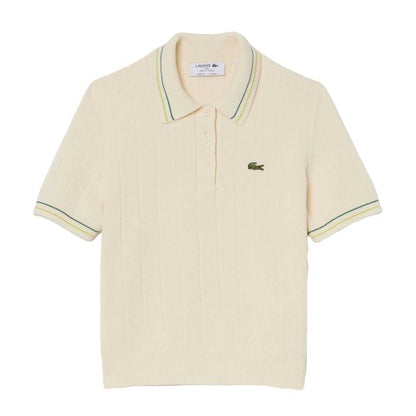 Front - Lacoste Womens/Ladies Ribbed Slim Polo Shirt