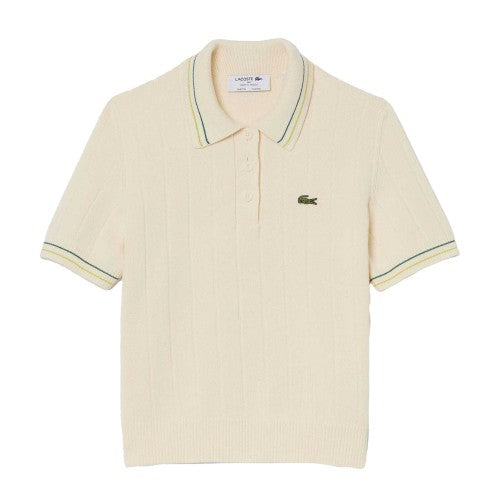 Front - Lacoste Womens/Ladies Ribbed Slim Polo Shirt