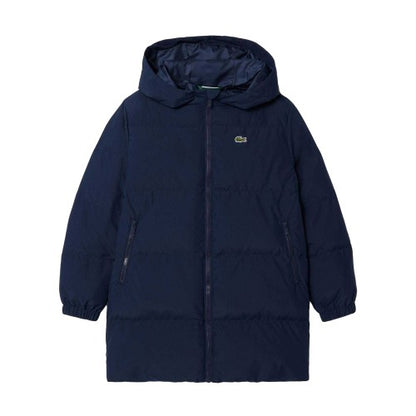 Front - Lacoste Childrens/Kids Hooded Puffer Jacket