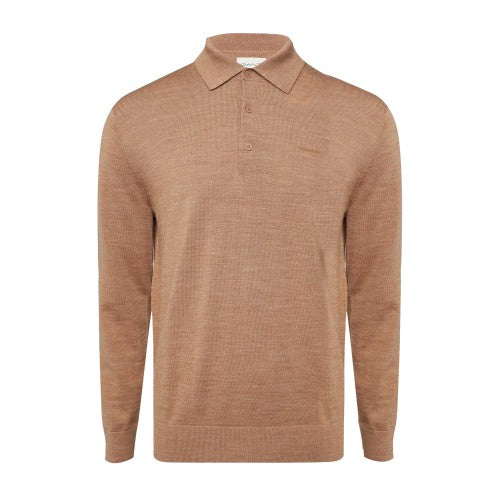 Front - Gant Mens Extrafine Merino Wool Polo Shirt