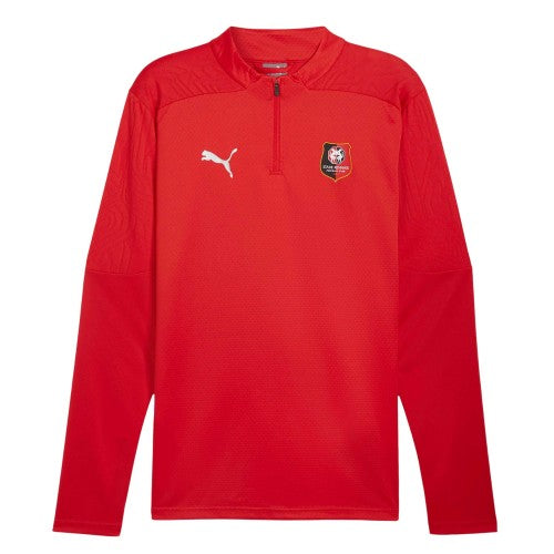 Front - Puma Mens Stade Rennais FC Quarter Zip Training Top