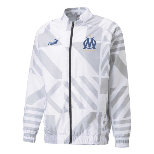 Front - Puma Mens Prematch Olympique De Marseille FC Track Jacket