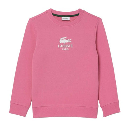 Front - Lacoste Childrens/Kids Signature Print Sweatshirt
