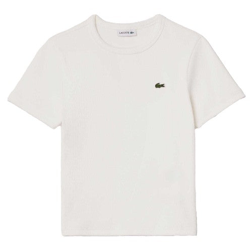 Front - Lacoste Childrens/Kids Ribbed Cotton T-Shirt