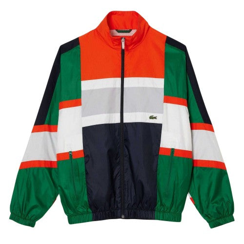 Front - Lacoste Mens Sportsuit Colour Block Jacket