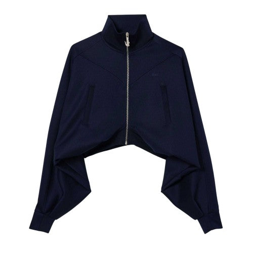Front - Lacoste Womens/Ladies Full Zip Crop Sweatshirt