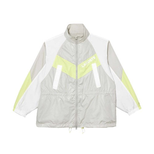 Front - Lacoste Womens/Ladies Colour Block Hooded Oversized Jacket