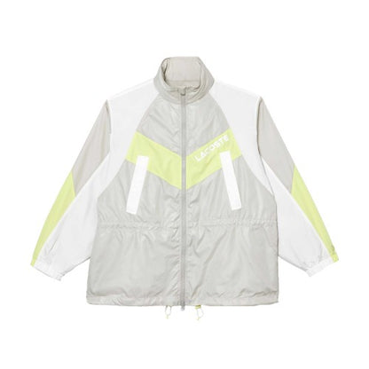 Front - Lacoste Womens/Ladies Colour Block Hooded Oversized Jacket