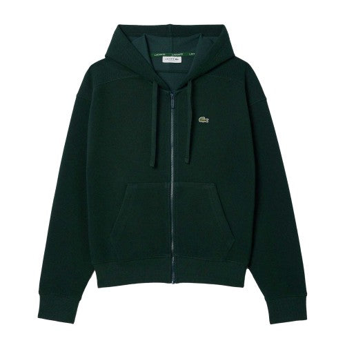 Front - Lacoste Womens/Ladies Piqué Full Zip Hoodie
