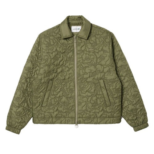 Front - Lacoste Womens/Ladies Floral Quilted Jacket