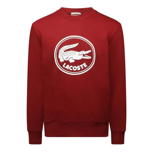 Front - Lacoste Mens Logo Crew Neck Sweatshirt