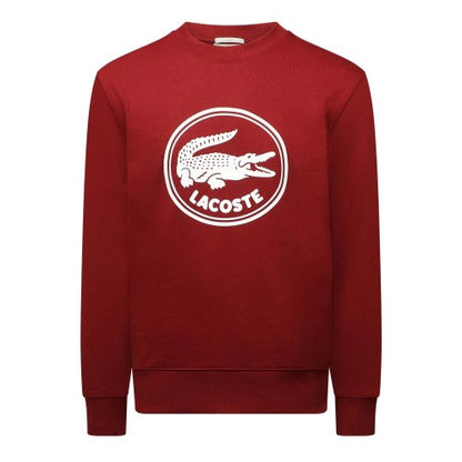 Front - Lacoste Mens Logo Crew Neck Sweatshirt