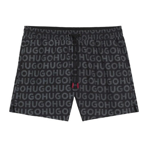 Front - Hugo Mens Tortuga Logo Printed Swim Shorts