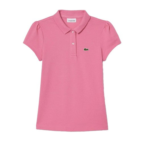 Front - Lacoste Childrens/Kids Scalloped Mini Collared Polo Shirt