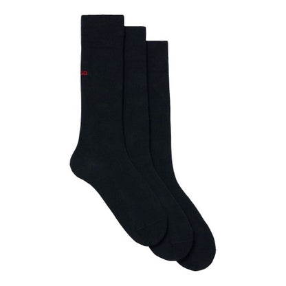 Front - Hugo Mens Logo Socks (Pack of 3)