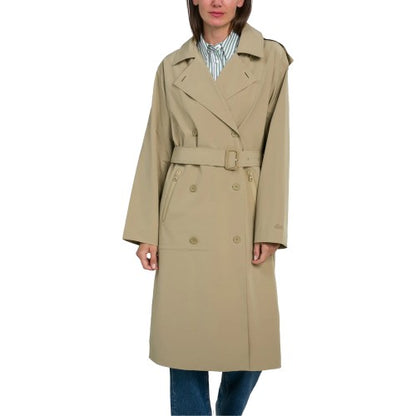 Front - Lacoste Womens/Ladies Logo Oversized Trench Coat