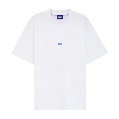 Front - Hugo Mens Nieros Patch Logo T-Shirt
