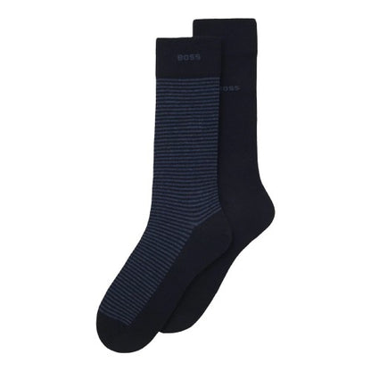 Front - Boss Mens Stripe Socks (Pack of 2)
