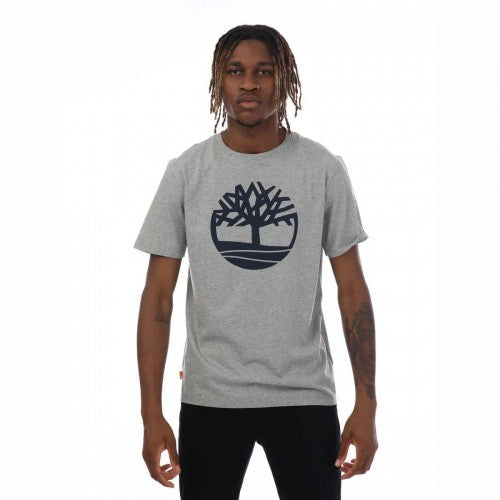 Front - Timberland Mens Kennebec River Tree Logo Heather T-Shirt