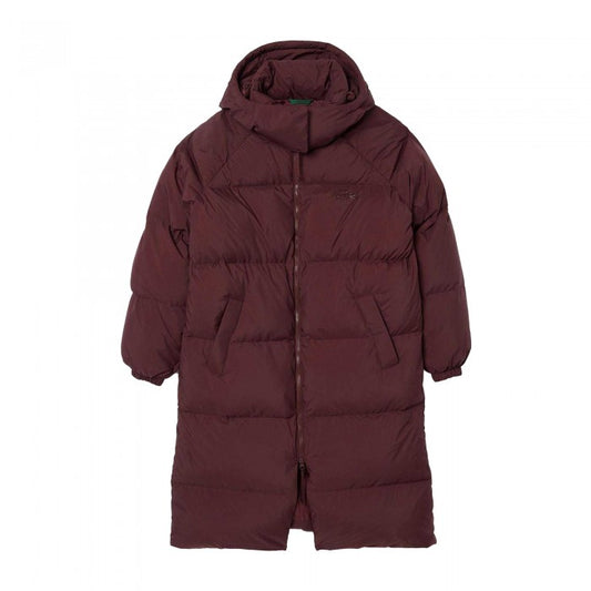 Front - Lacoste Womens/Ladies Logo Oversized Down Jacket