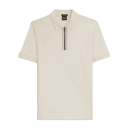 Front - Boss Mens H-Paras 65 Quarter Zip Polo Shirt