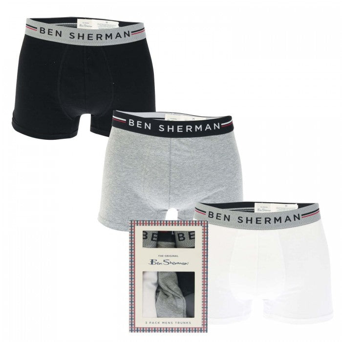 Front - Ben Sherman Mens Roman Boxer Shorts (Pack of 3)