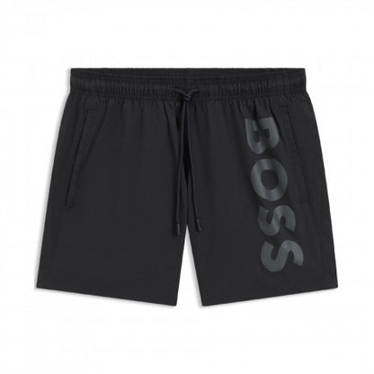 Front - Boss Mens Logo Printed Swim Shorts