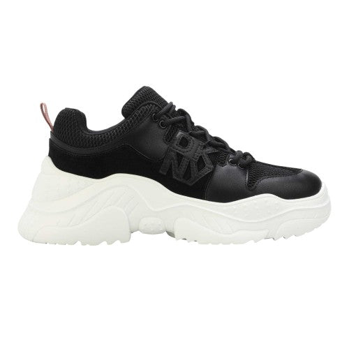 Front - DKNY Womens/Ladies Odella Leather Chunky Platform Trainers